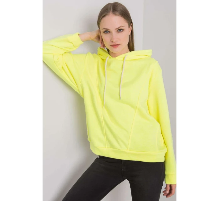 Dámská mikina Model EM-BL-ES-21-525.10 Fluo Yellow - Ex Moda Dámská mikina Model EM-BL-ES-21-525.10 Fluo Yellow - Ex Moda