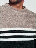 Pánský pruhovaný zelený svetr Dstreet model 21982383 - FashionStreet