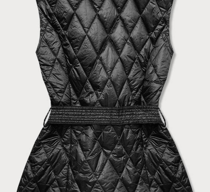 Černá dámská vesta s límcem (JIN221)