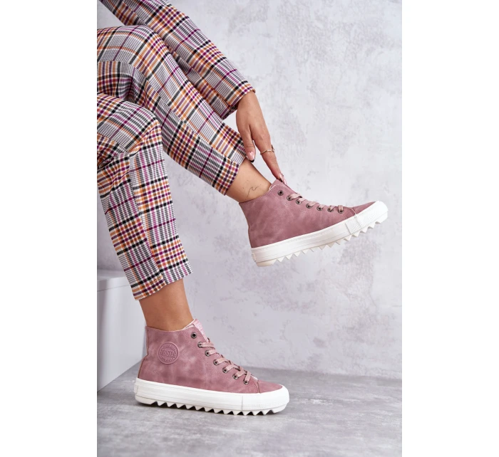 Dámské Tenisky Big Star Vysoké Zateplené Růžové model 21595916 - Big Star Shoes