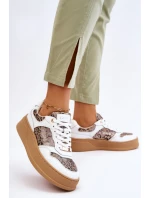 Dámská pohodlná sportovní obuv GOE LL2N4052 Bílo-béžová Dámská pohodlná sportovní obuv GOE LL2N4052 Bílo-béžová
