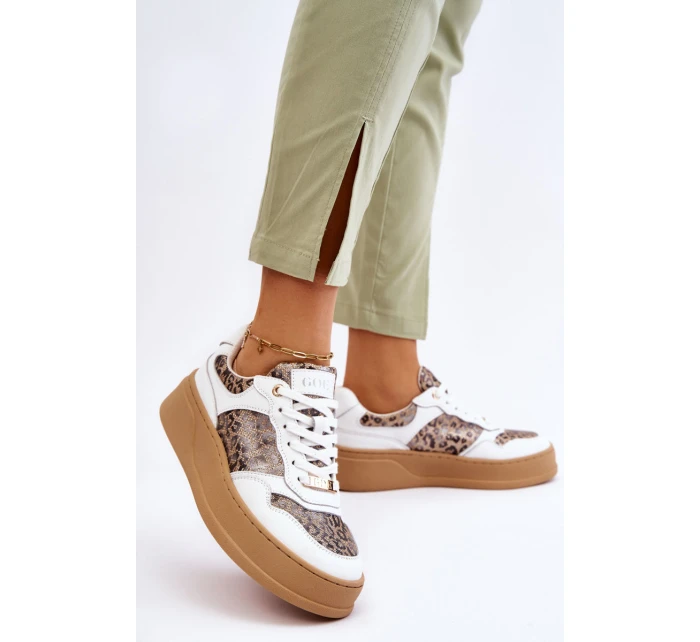 Dámská pohodlná sportovní obuv GOE LL2N4052 Bílo-béžová Dámská pohodlná sportovní obuv GOE LL2N4052 Bílo-béžová