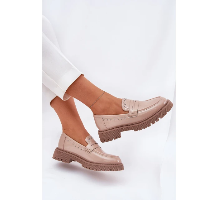 Dámské Lakované Mokasíny Se Béžové model 21689621 - Boto Dámské Lakované Mokasíny Se Béžové model 21689621 - Boto