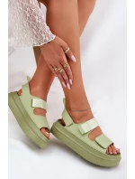 Dámské Sandály Na Platformě S Suchým Zipem Zelené Nitepira Dámské Sandály Na Platformě S Suchým Zipem Zelené Nitepira
