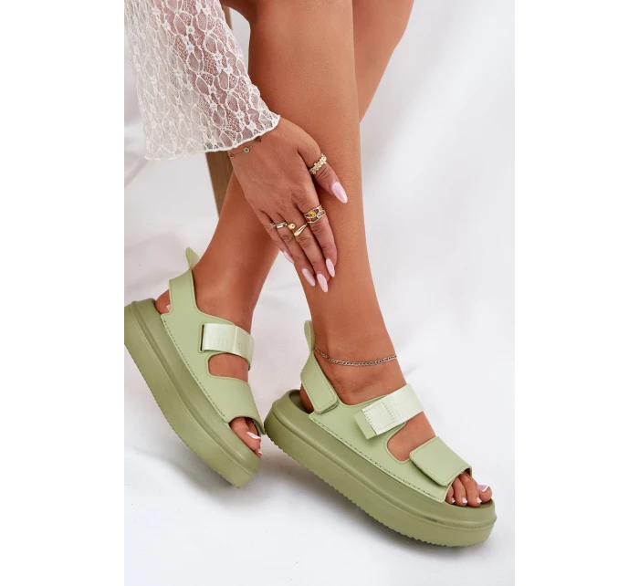 Dámské Sandály Na Platformě S Suchým Zipem Zelené Nitepira Dámské Sandály Na Platformě S Suchým Zipem Zelené Nitepira