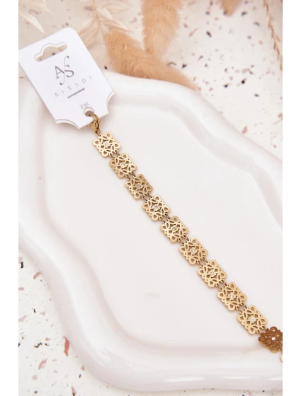 Nastavitelný dámský náramek se zirkony chirurgická ocel zlatá Nastavitelný dámský náramek se zirkony chirurgická ocel zlatá