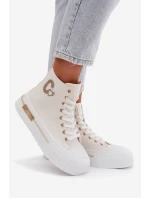 Dámské tenisky na platformě Bílé model 21919405 - Boto Dámské tenisky na platformě Bílé model 21919405 - Boto