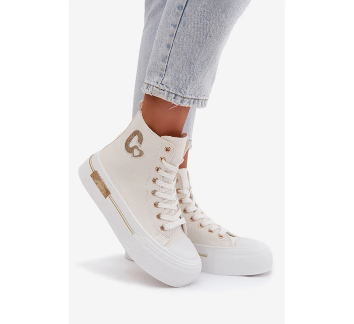 Dámské tenisky na platformě Bílé model 21919405 - Boto Dámské tenisky na platformě Bílé model 21919405 - Boto