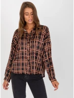 Košile EM KS model 17632669 černá a béžová - FPrice Košile EM KS model 17632669 černá a béžová - FPrice