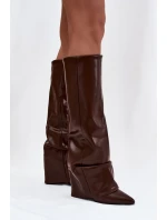 Kozačky na podpatku model 221158 Step in style Kozačky na podpatku model 221158 Step in style