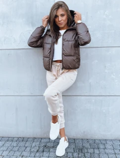 Dámská prošívaná bunda hnědá Dstreet model 21971044 - FashionStreet