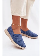lehké dámské mokasiny  modré model 22067154 - SERGIO LEONE