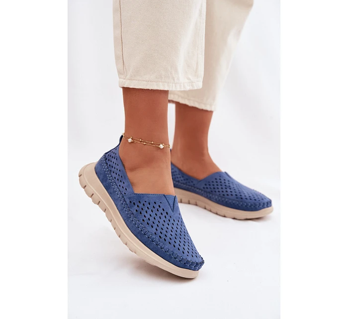lehké dámské mokasiny  modré model 22067154 - SERGIO LEONE