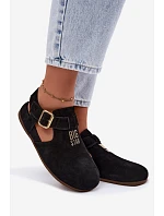 Dámské sandály z přírodního semiše Big Star model 22178980 Černé - Big Star Shoes Dámské sandály z přírodního semiše Big Star model 22178980 Černé - Big Star Shoes
