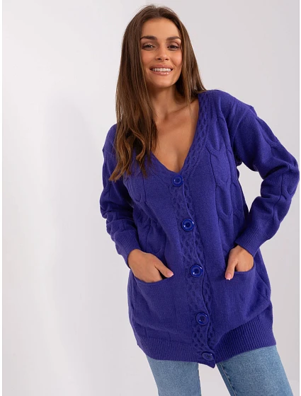 Sweter AT SW model 18884776 fioletowy - FPrice Sweter AT SW model 18884776 fioletowy - FPrice