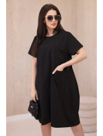 Nové rozevláté šaty Punto černé