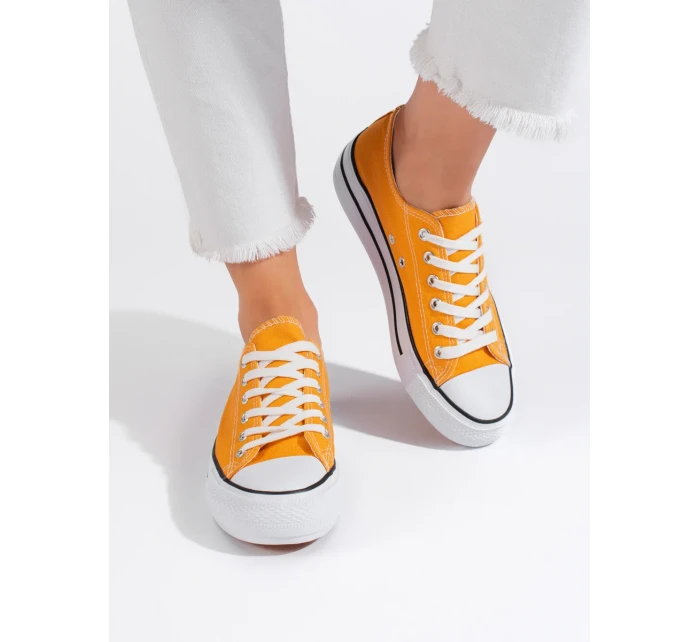 Trendy tenisky žluté dámské bez podpatku Trendy tenisky žluté dámské bez podpatku