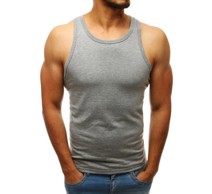 Pánské tílko bez potisku šedé Dstreet model 21962215 - FashionStreet