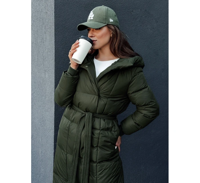 Dámský prošívaný kabát zelený Dstreet model 21978739 - FashionStreet Dámský prošívaný kabát zelený Dstreet model 21978739 - FashionStreet