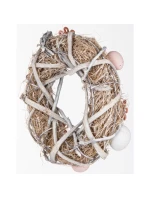 DEKORATIVNÍ GIRLANDA ŠEDÁ PRŮMĚR 24CM