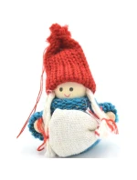 DEKORATIVNÍ PANENKA S TAŠKOU MODRÁ DÍVKA 7,5 CM DEKORATIVNÍ PANENKA S TAŠKOU MODRÁ DÍVKA 7,5 CM