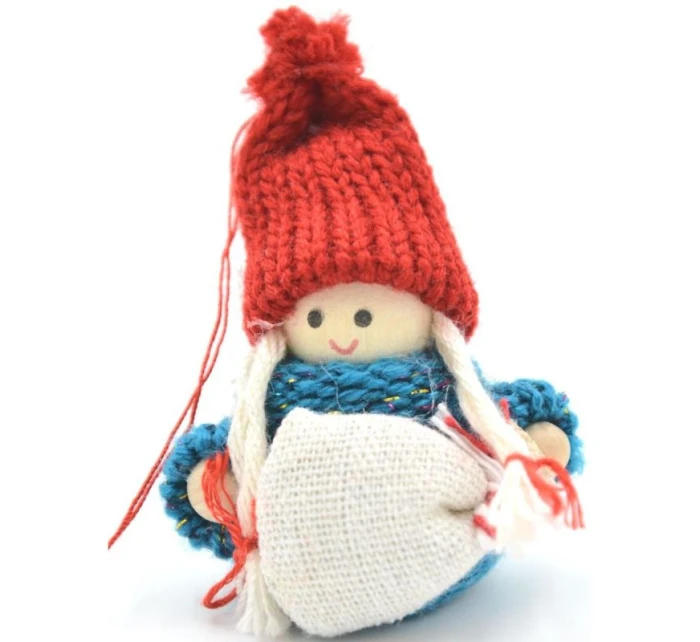 DEKORATIVNÍ PANENKA S TAŠKOU MODRÁ DÍVKA 7,5 CM DEKORATIVNÍ PANENKA S TAŠKOU MODRÁ DÍVKA 7,5 CM