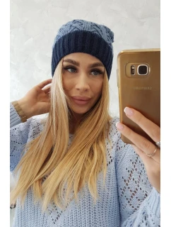 Bibiana fleecová čepice K264 navy blue+jeans