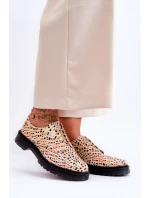 Dámské Kožené Boty Maciejka 04087-18 Oranžová a černá