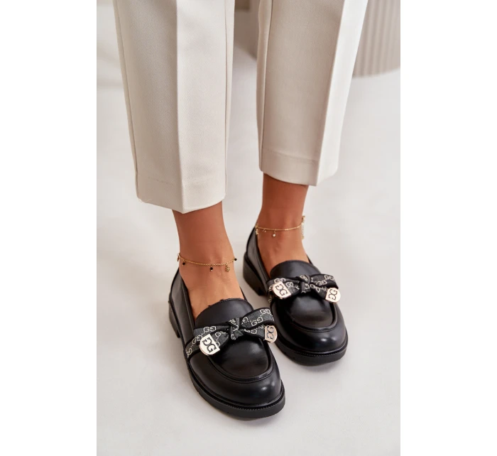 Dámské Mokasíny S Mašlí S.Barski HY42-331 Černé