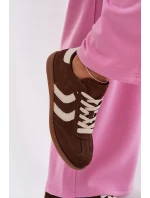 Dámské tenisky z eko semiše čokoládové model 22027752 - EVENTO