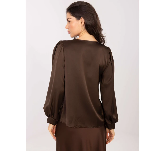 Bluzka MI BZ model 21795561 ciemny brązowy - FPrice Bluzka MI BZ model 21795561 ciemny brązowy - FPrice