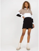 Dámské šaty RV SK 8072 černá a béžová