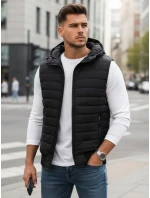 Pánská černá vesta FashionStreet TX4235 Pánská černá vesta FashionStreet TX4235