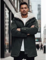 Pánská zimní bunda parka s kapucí zelená FashionStreet TX4963z