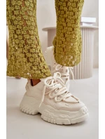 Dámské tenisky na masivní světle béžové model 21667369 - Boto Dámské tenisky na masivní světle béžové model 21667369 - Boto