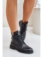 Zateplené boty na plochém podpatku s ozdobou černé model 21675424 - Boto Zateplené boty na plochém podpatku s ozdobou černé model 21675424 - Boto