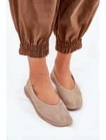 Semišové Dámské Baletky Big Star RR274082 Béžové Semišové Dámské Baletky Big Star RR274082 Béžové