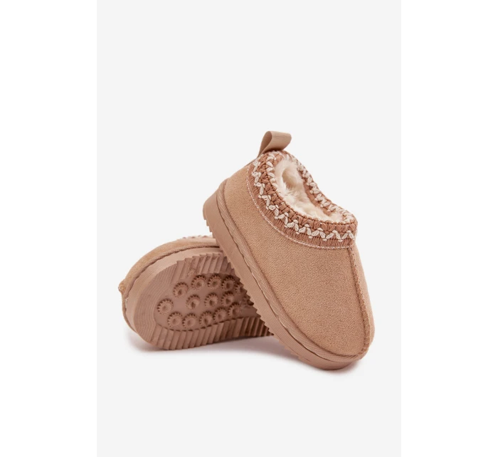 Sněhule Dětské Kotníkové Na Platformě Zateplené Kožešinou Béžové Vilabria Sněhule Dětské Kotníkové Na Platformě Zateplené Kožešinou Béžové Vilabria