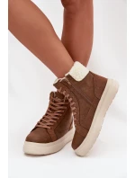 Dámské zimní boty s kožíškem Lee Cooper LCJ-25-01-3735 hnědé