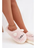 Kožešinové dámské pantofle Smile růžové model 21772470 - Boto