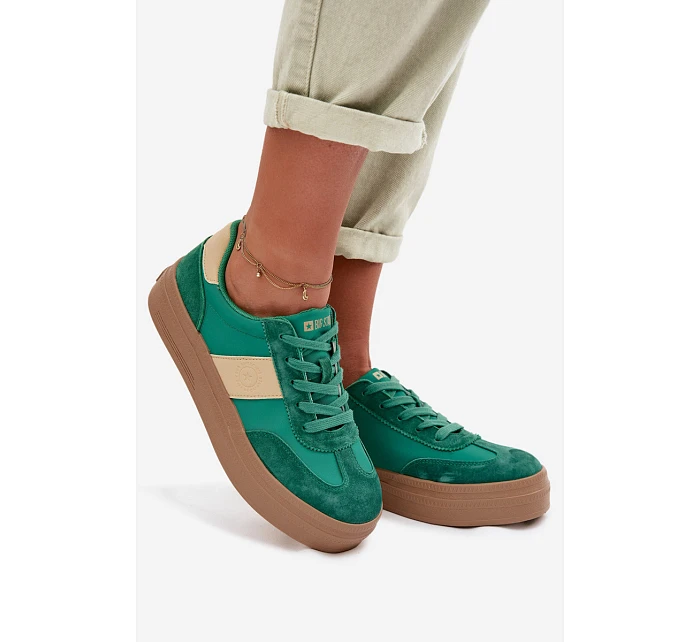 Dámské semišové tenisky Big Star model 22039990 Zelené - Big Star Shoes