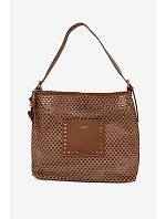 Kabelka s Pletením a Světle hnědá model 22111686 - Flora&Co