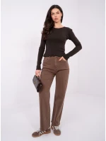 Bluzka WT BZ model 21875374 ciemny brązowy - FPrice Bluzka WT BZ model 21875374 ciemny brązowy - FPrice