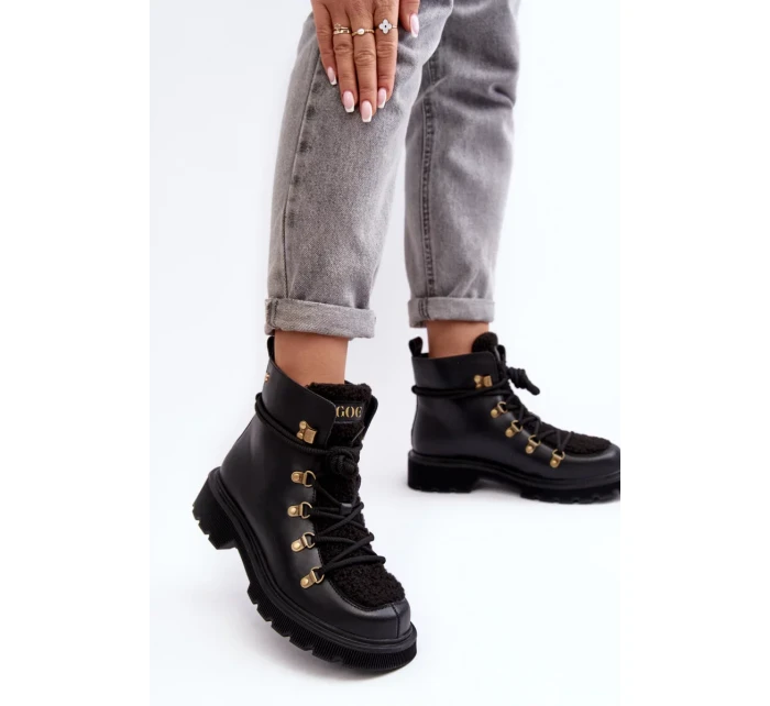 Kožené dámské boty Trapper GOE Black