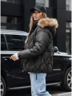 Dámská zimní prošívaná bunda s kapucí černá FashionStreet TY5232