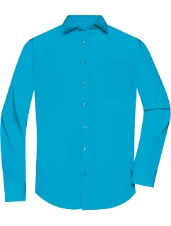 Daiber JN 678 Popelínová košile s dlouhým rukávem 02.0678 turquoise