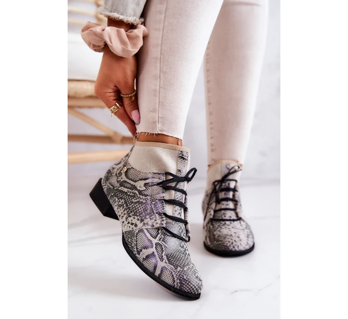 Dámské kozačky Suede  Béžové model 21577113 - Maciejka