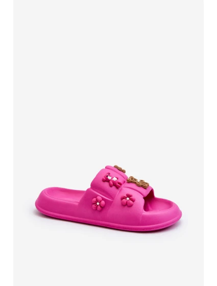 Dámské pěnové pantofle s ozdobami fuchsie model 21648929 - Boto
