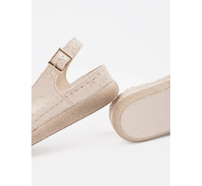 Trendy  sandály hnědé dámské na plochém podpatku