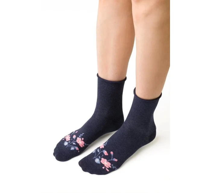 Vzorované netlačící ponožky Steven art.099 35-40